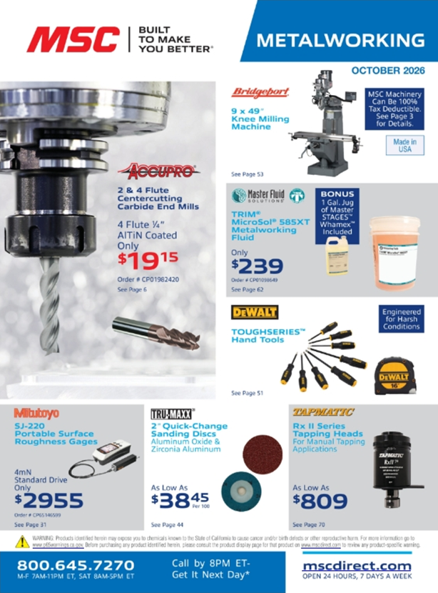 Metalworking Sales Flyer Thumbnail