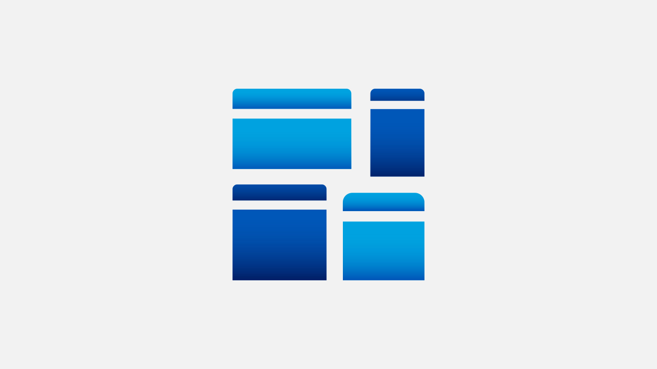 Icon with four blue rectangular tiles arranged in a grid pattern, representing the 6S Lean Principle - Set.