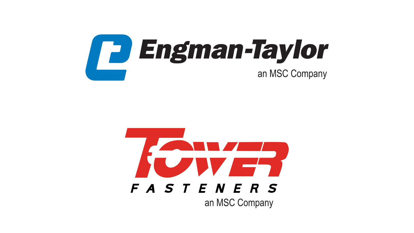 Engman-Taylor and Tower Fasteners - an MSC Company logos