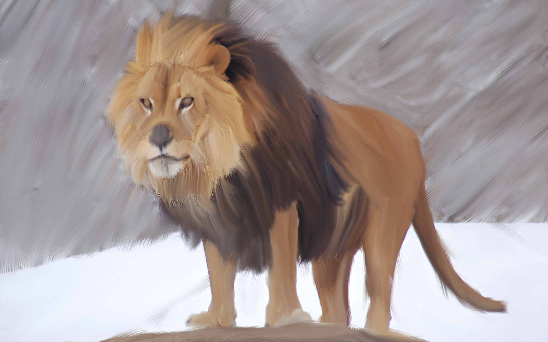 Design titled Brushed Lion Art