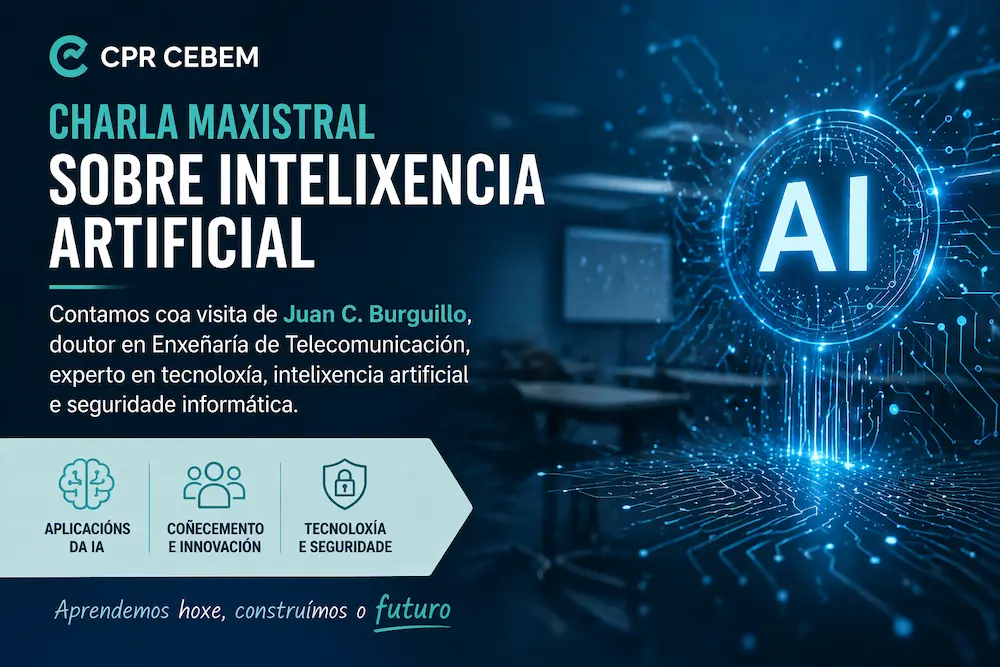 Charla maxistral de Juan C. Burguillo sobre IA no CPR Cebem