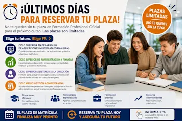 Últimos días para reservar a túa praza na FP Oficial!