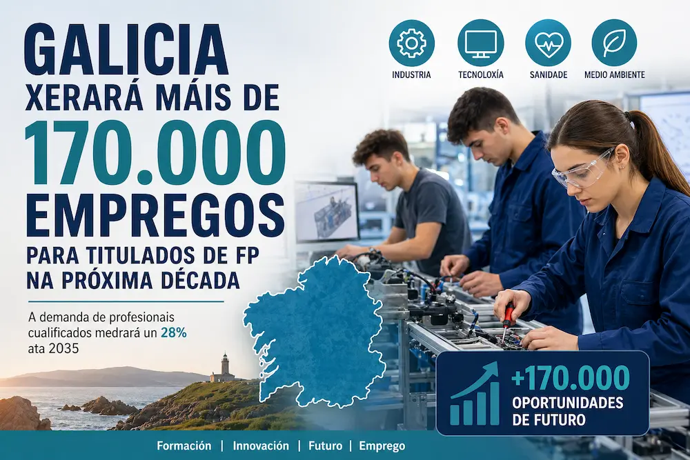Galicia impulsará máis de 170.000 empregos para titulados de FP na próxima década
