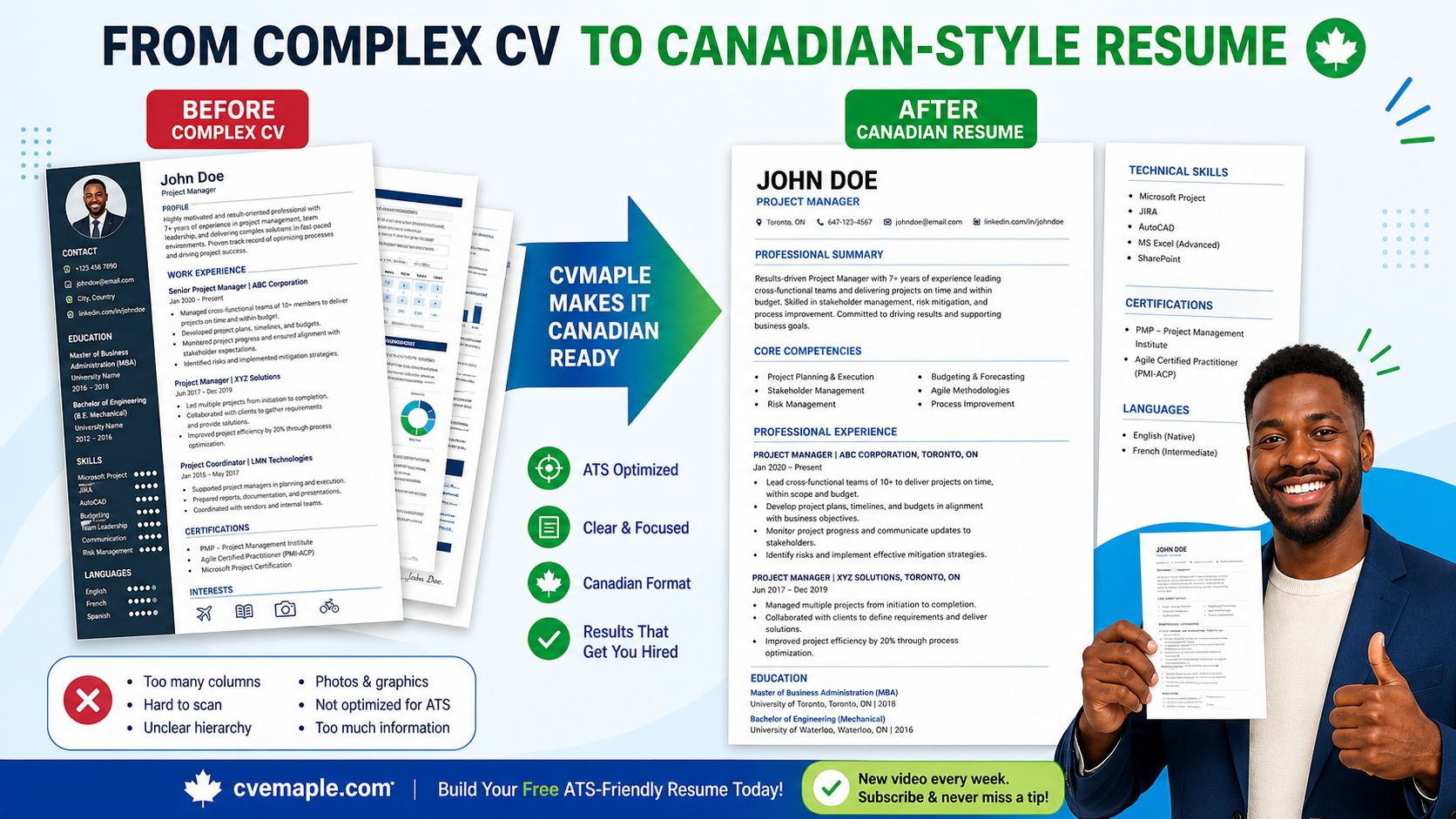 How to Convert Your CV to a Canadian Format ATS-Friendly Resume (Step ...