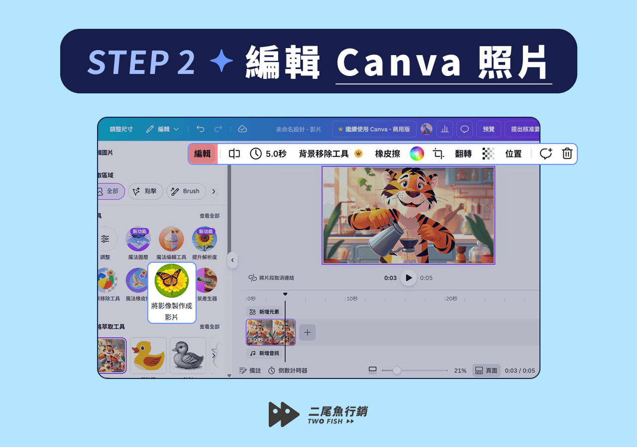 編輯 Canva 照片