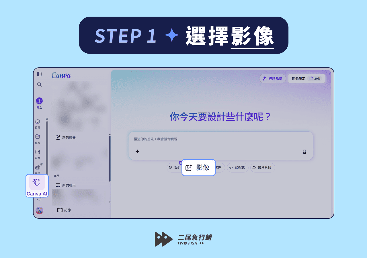 點選 Canva AI 的影像