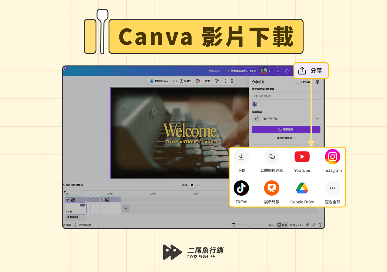 Canva 影片下載