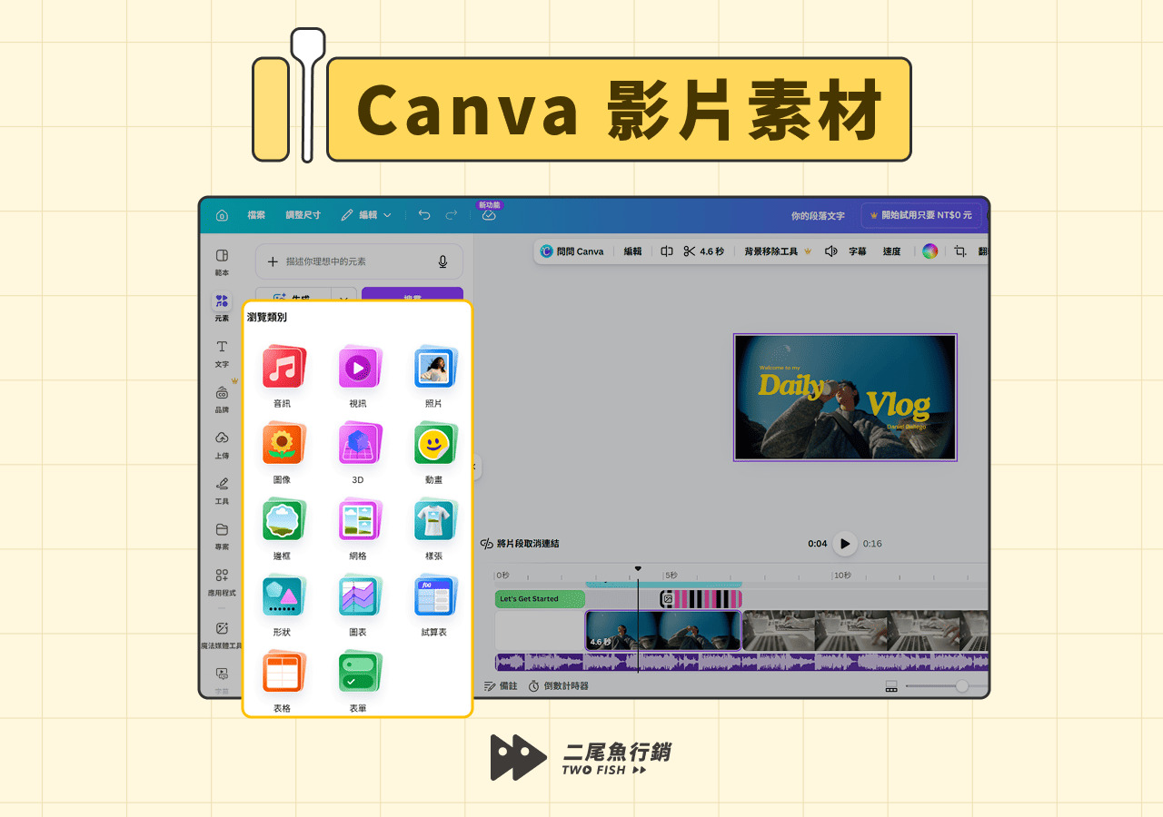 Canva 影片素材