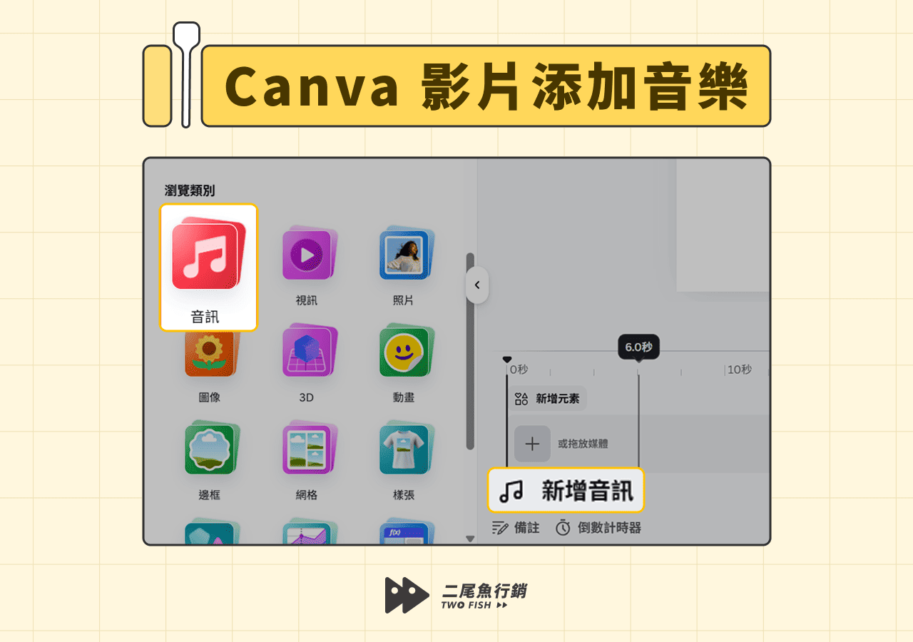 Canva 影片添加音樂