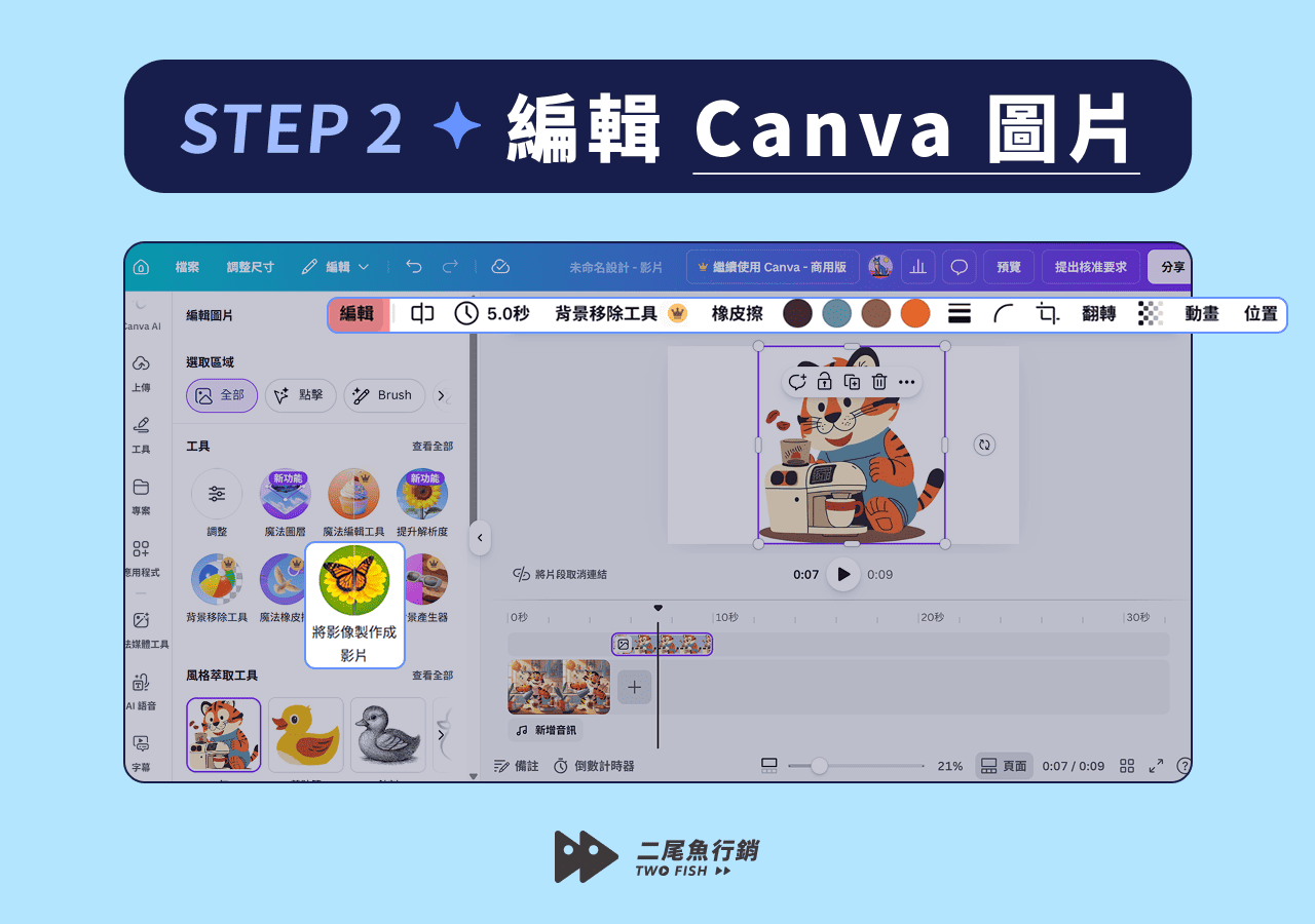 編輯 Canva 圖片