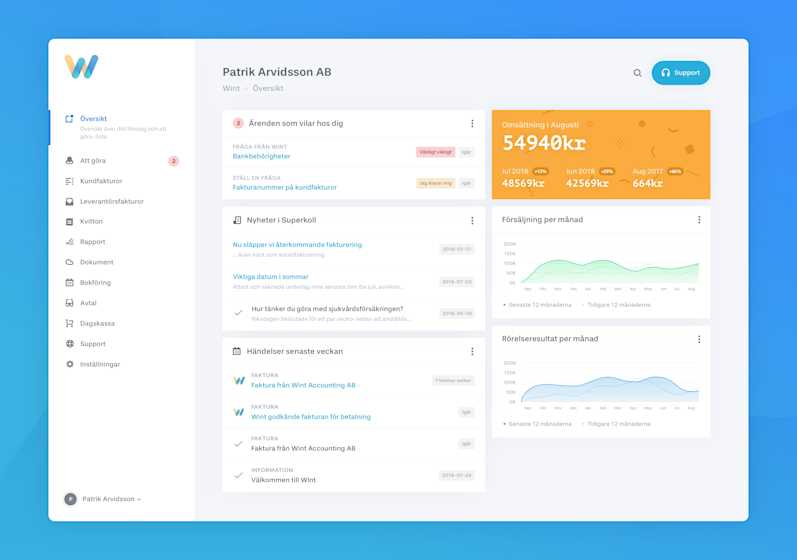 User experience study of automatic accounting software Wint