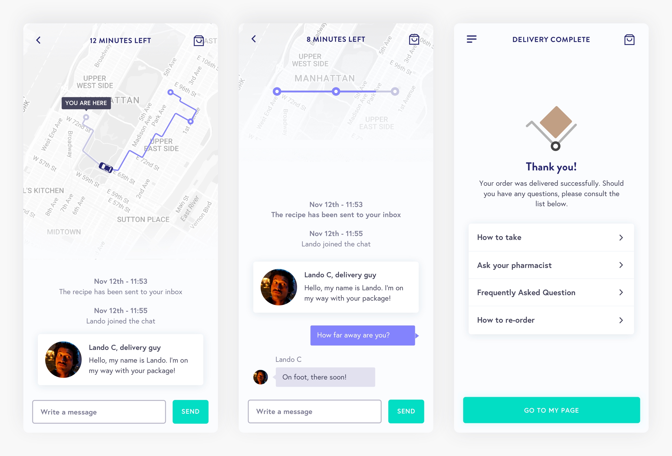 Ubermeds delivery tracking