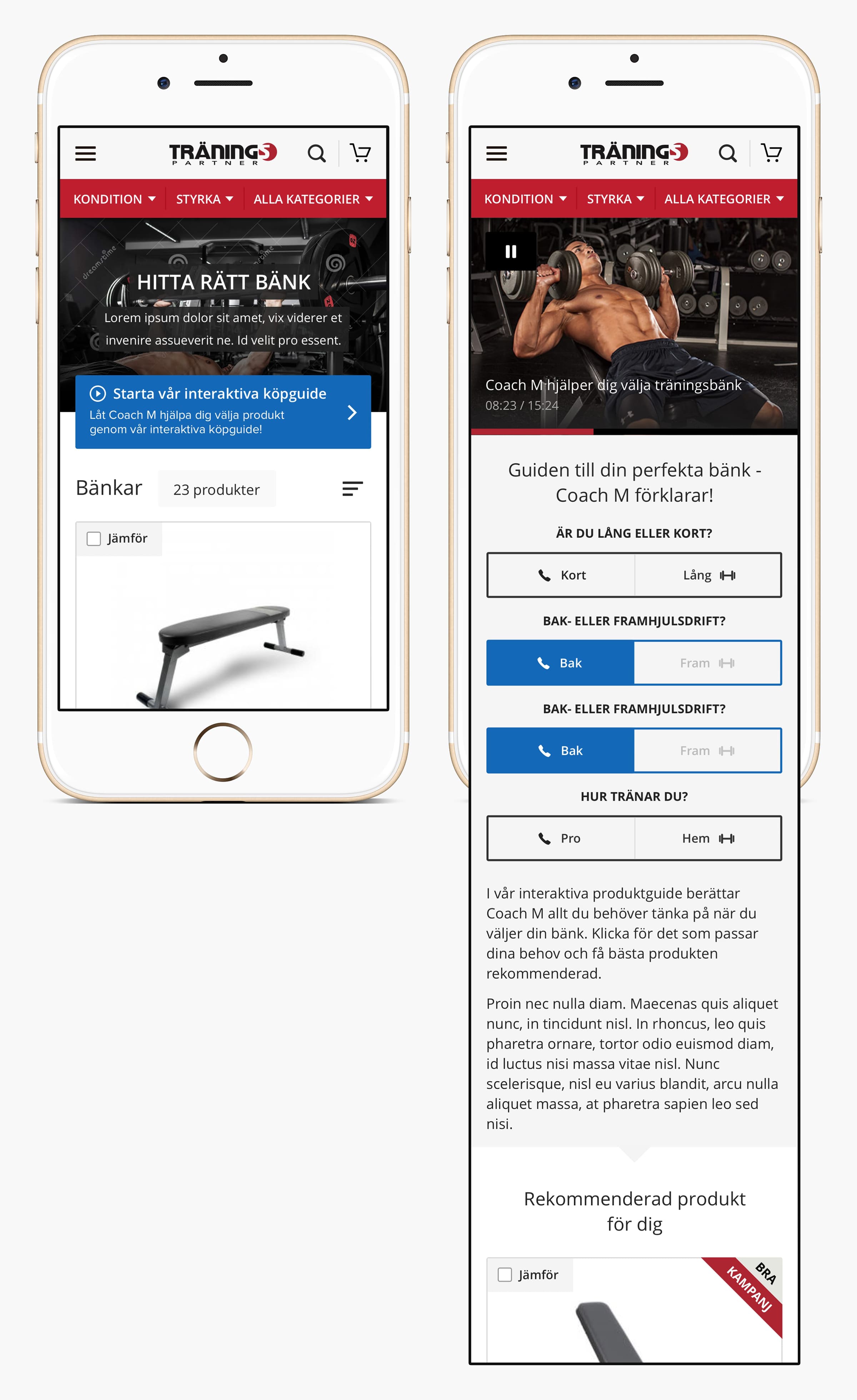 Träningspartner mobile categories