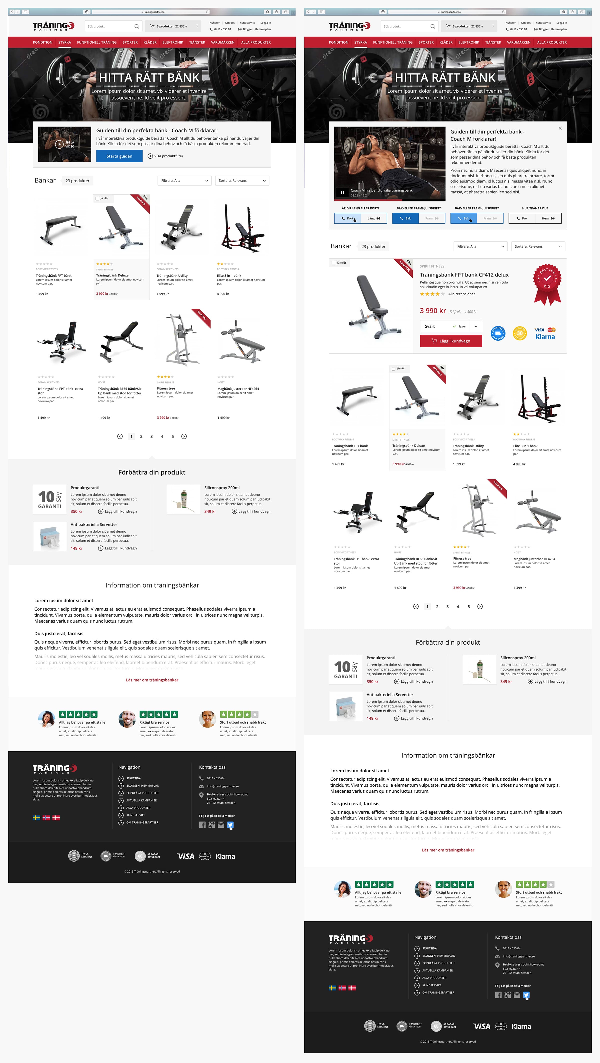 Träningspartner desktop categories