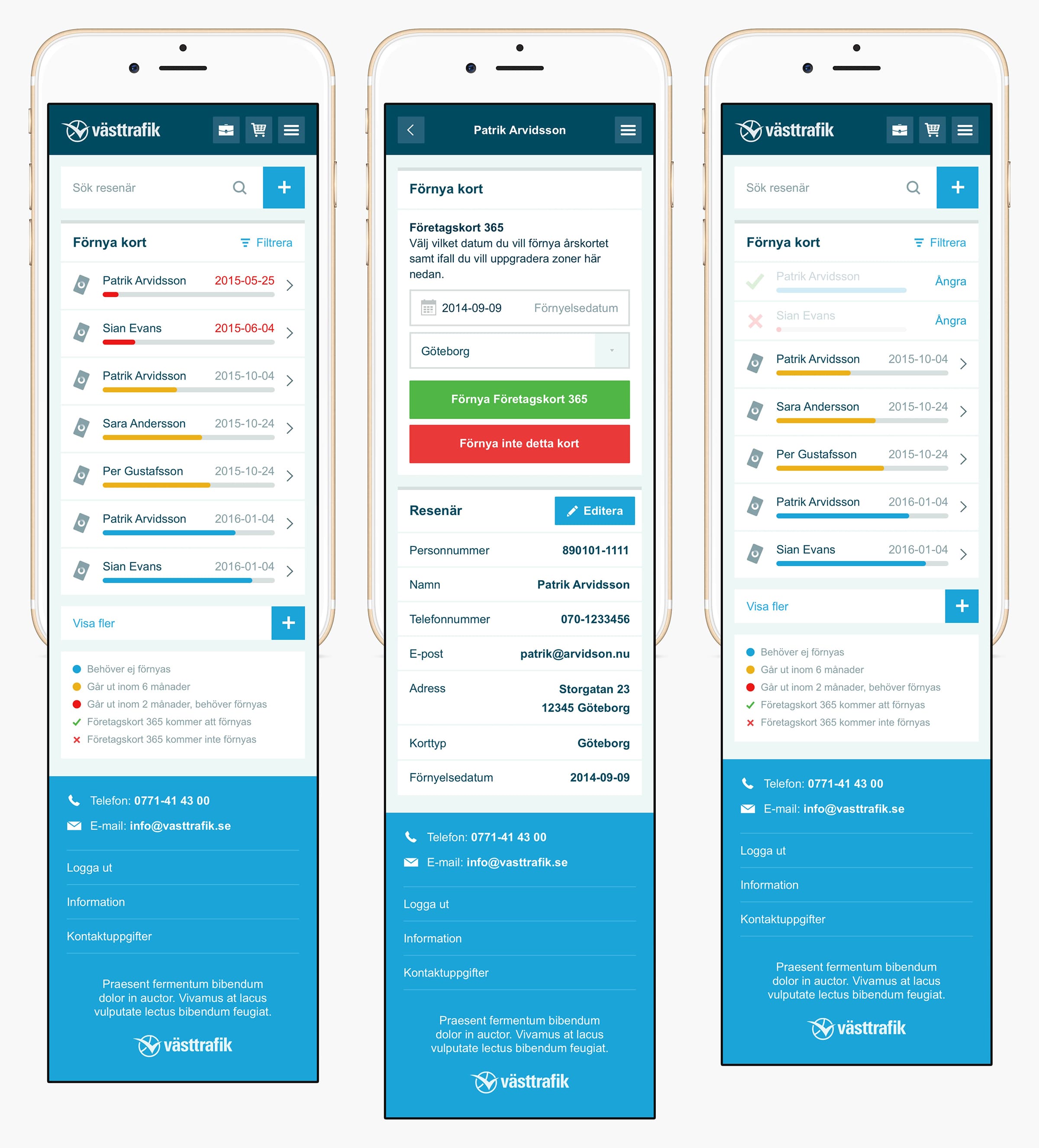 Västtrafik Portal mobile renewal