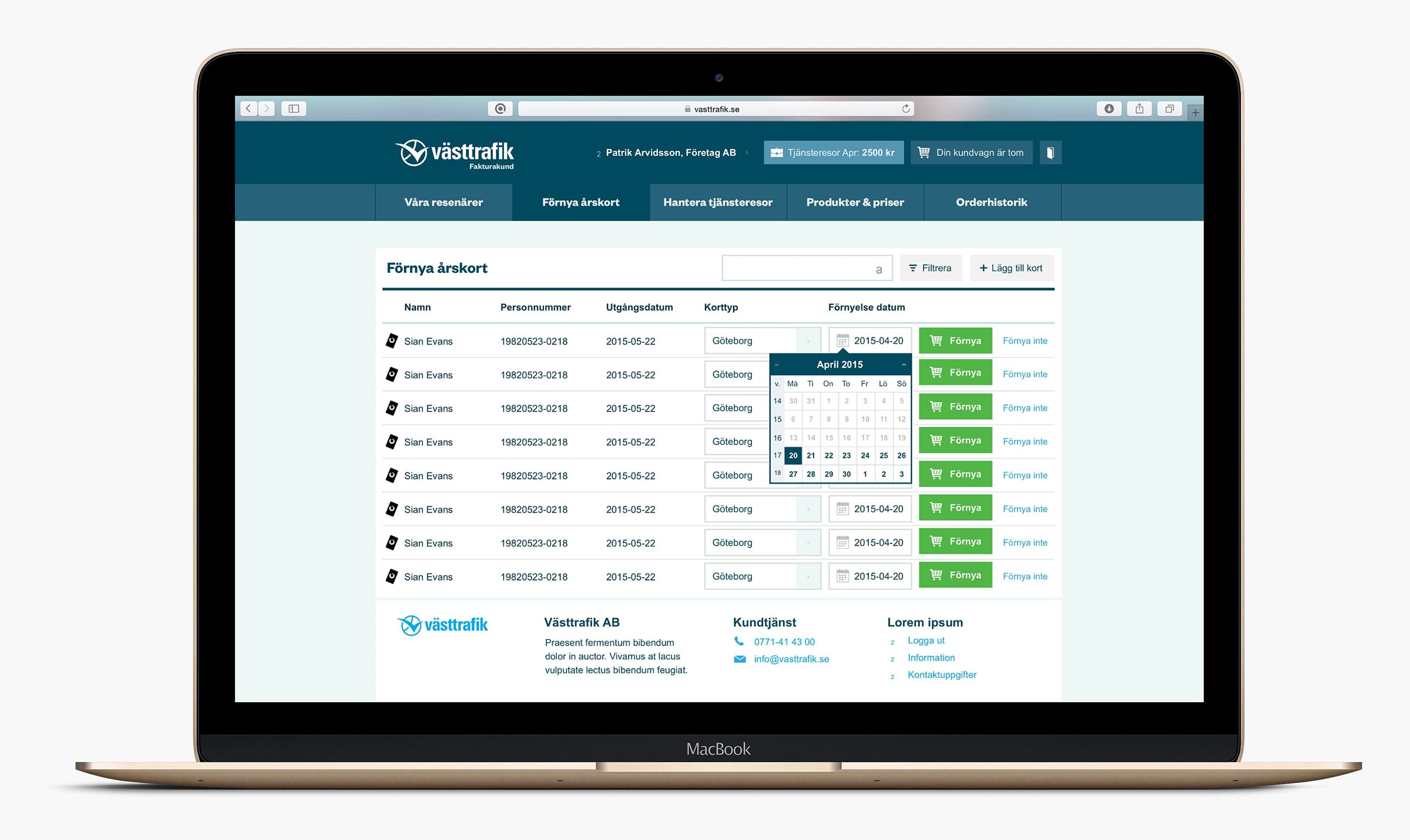 Västtrafik Portal renewal overview