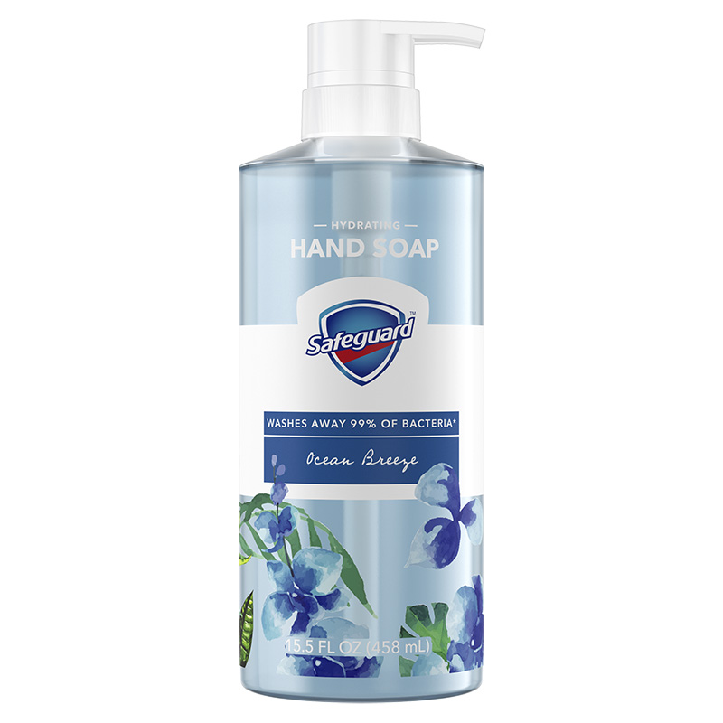 Safeguard Liquid Hand Soap Ocean Breeze Scent 15.5 FL OZ Package Front