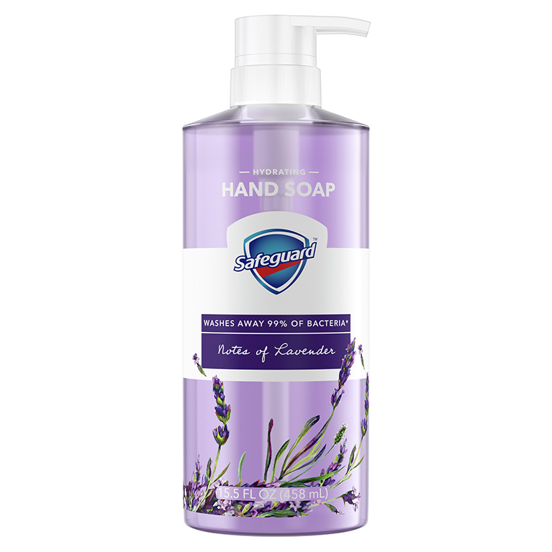 Safeguard Liquid Hand Soap Notes of Lavender Scent 15.5 FL OZ Package Front