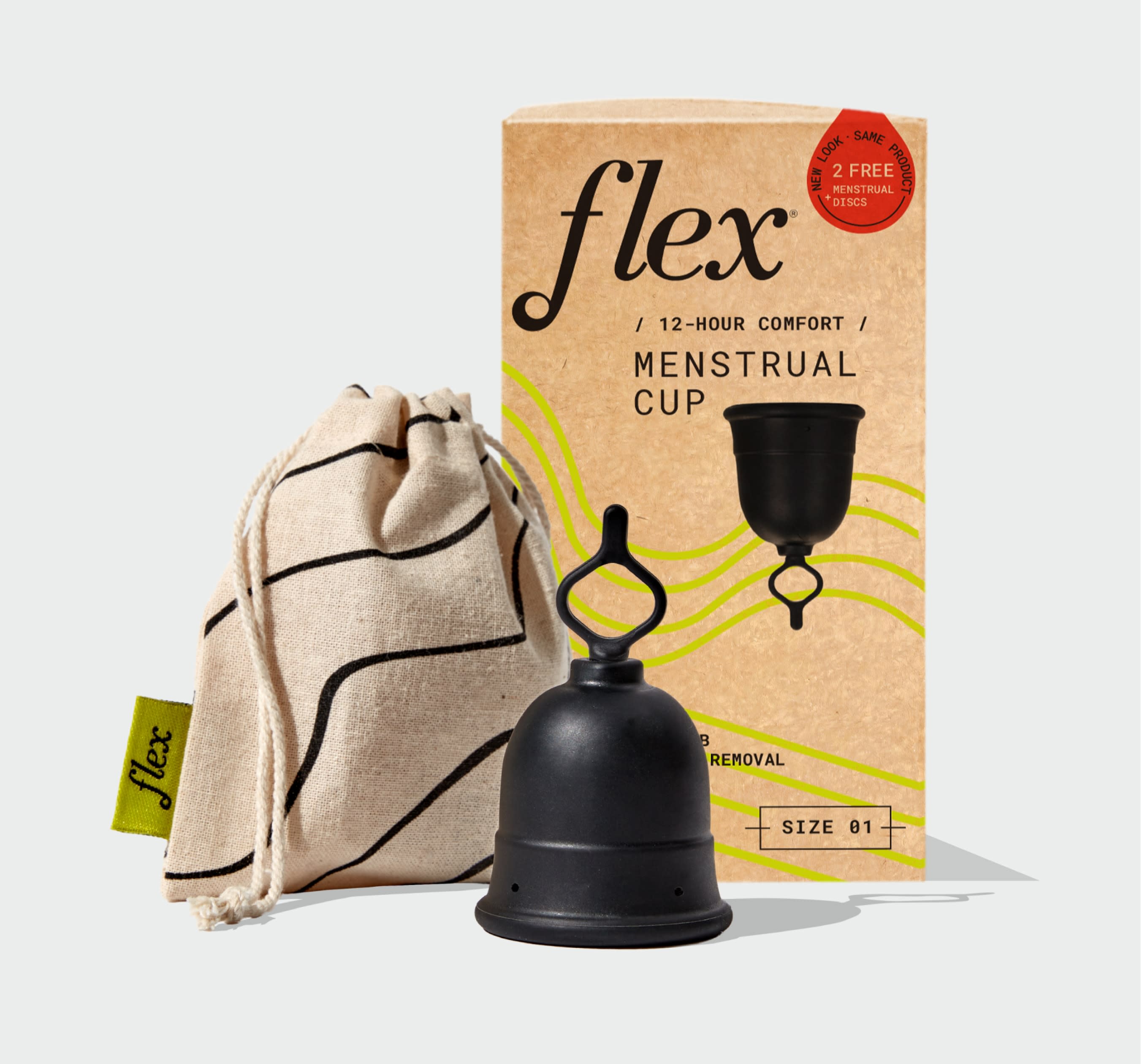 Flex Cup Menstrual cup with pulltab Flex® Sustainable Period Products