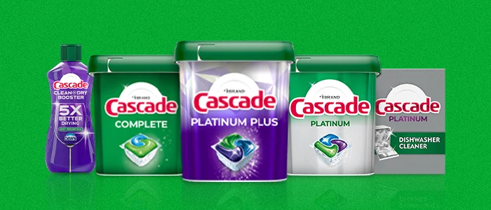 Cascade best products #1 brand for a deep clean