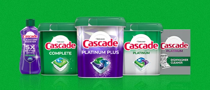 Cascade best products #1 brand for a deep clean