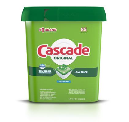 Cascade Original dishwasher pods fresh scent 72 pack container