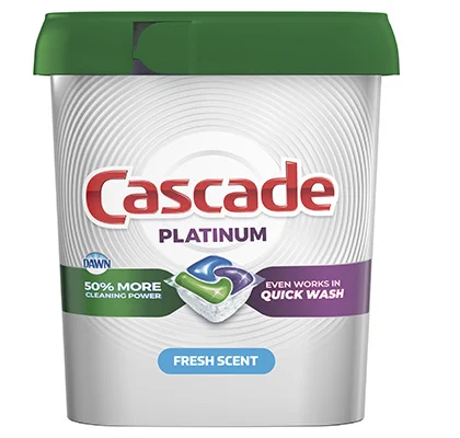 Cascade Original Dishwasher Detergent, Fresh Scent, ActionPacs - 25 pacs, 385 g