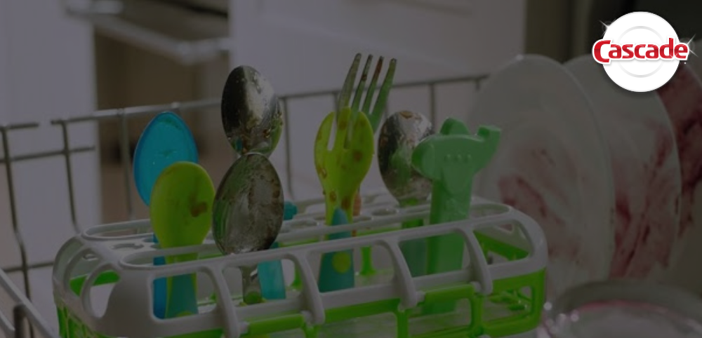 Dirty children's utensils