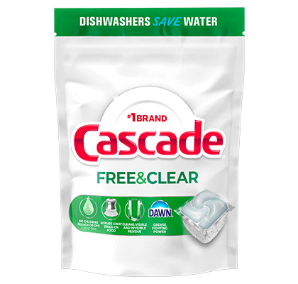 Cascade Free & Clear ActionPacs™ - Lemon Essence | Cascade Detergent