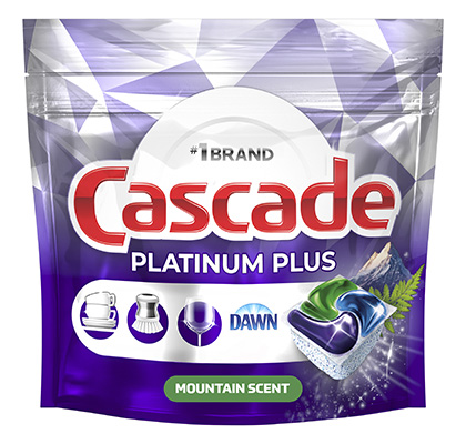 Cascade Dishwasher Detergent, Platinum Plus, Fresh Scent, 38 Action Pacs 38  Ea, Detergents