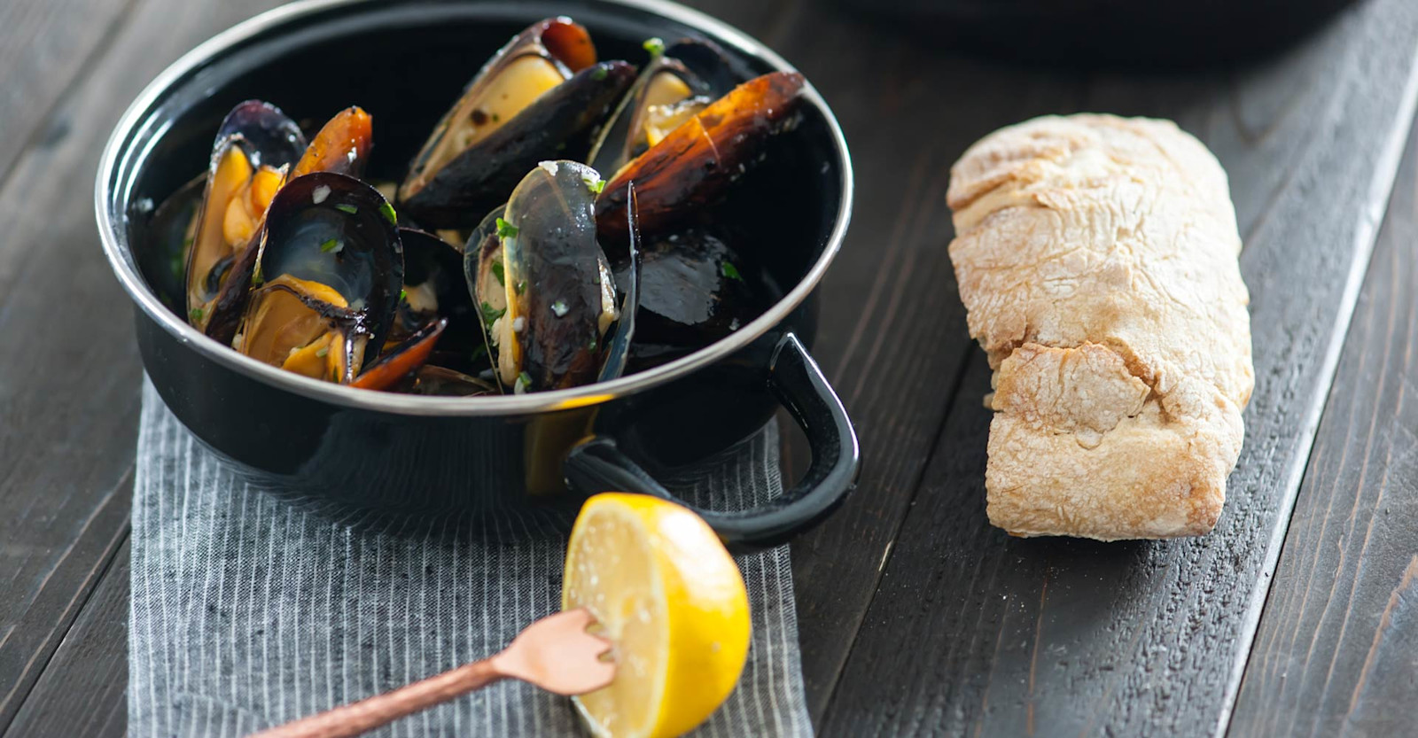 OvenRoasted Mussels with Lemon, Garlic, and Wheat Beer Recipe Craft