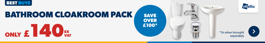 Bathroom Cloakroom Pack. Only £140 Ex VAT. Save Over £100 vs when brought separately. Shop now 