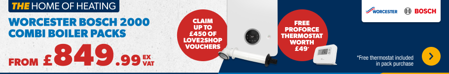 Worcester Bosch 2000 From £849.99 ex vat - Free Thermostat Included 