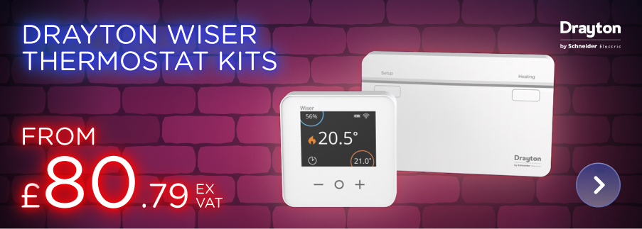 Drayton wiser thermostat kits from £80.79 ex vat