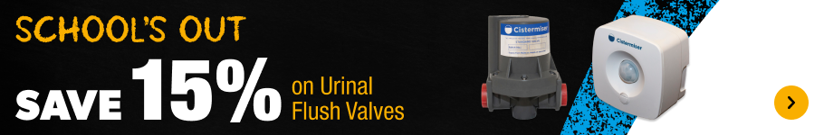 school's out - save 15% on Urinal Flush Valves 