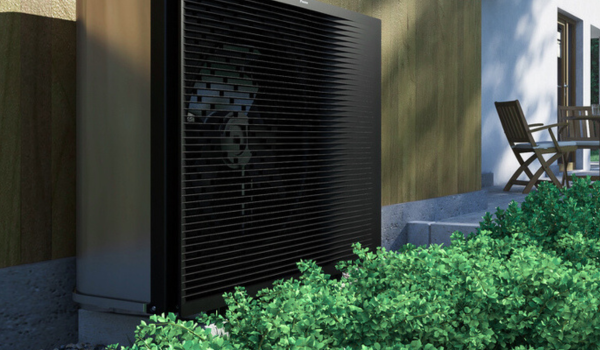 Black Daikin Heat Pump