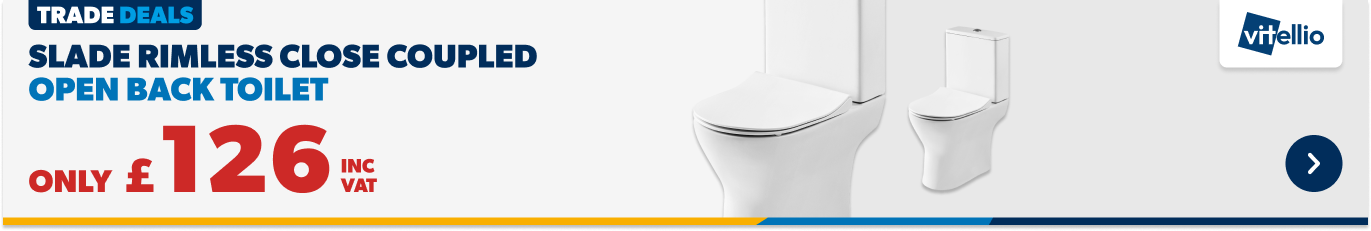 Only £126 inc VAT Slade Rimless Close Coupled Open Back Toilet