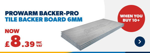 Prowarm Backer-pro Tile Backer Board 6mm now £8.39 inc VAT When you by 10+ Shop Now