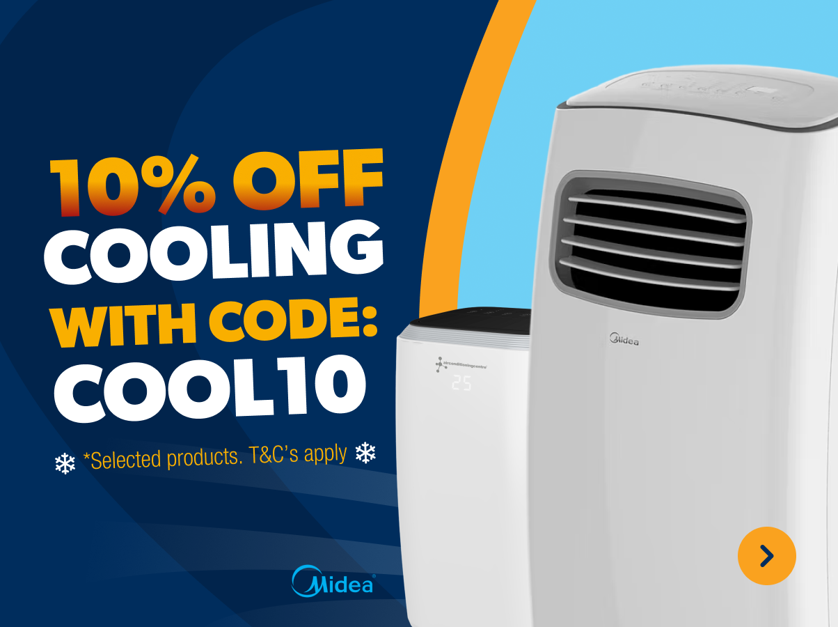 10% off cooling with code COOL10 on Portable Air Conditioning 