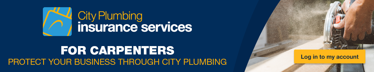 Carpenter Insurance Banner - City Plumbing