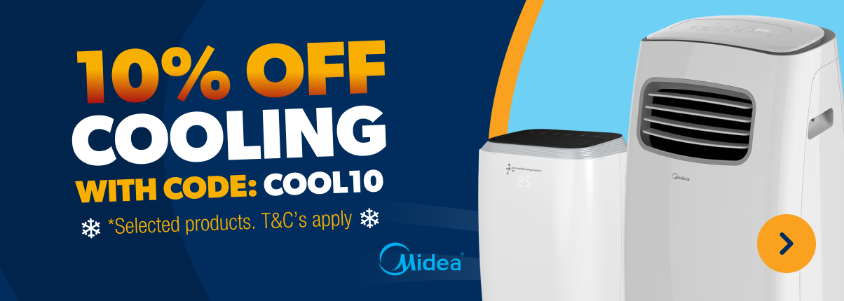 10% off cooling with code COOL10 on Portable Air Conditioning 