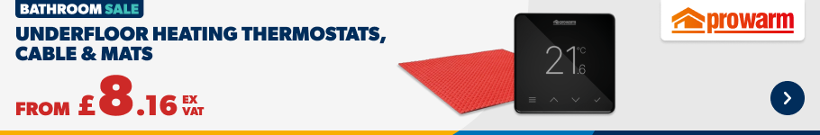 Underfloor Heating, Thermostats, Cable & Mats From £8.16 Ex VAT. Shop Now