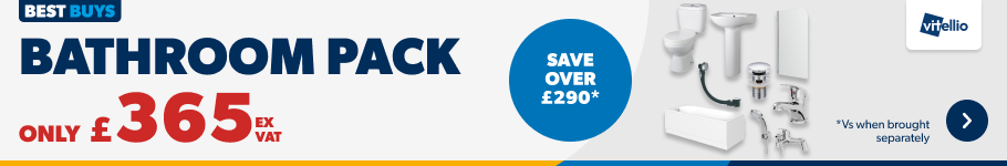Bathroom Pack. Only £365 Ex VAT. Save Over £290 vs when brought separately. Shop now 