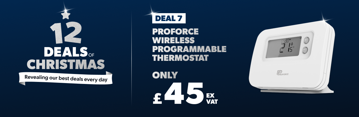 12 deals of christmas Deal 7 Pro Force Wireless Programmable Thermostat Only £45 ex vat