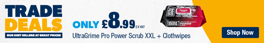 Only £8.99 ex VAT on UltraGrime Pro power scrub XXL Clothwipes at city plumbing