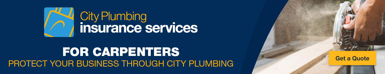 Carpenter Insurance Banner - City Plumbing