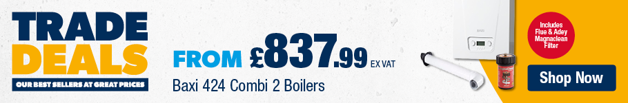 From £837.99 ex VAT on Baxi 424 Combi 2 Boilers at City Plumbing.