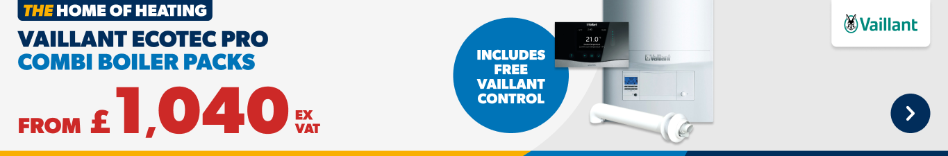vailliant ecotec pro boiler packs from £1,040 ex vat with FREE control!