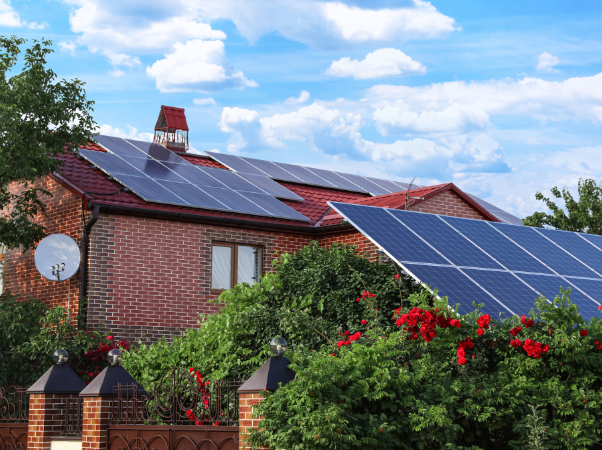 Image of a House With Solar PV Panels