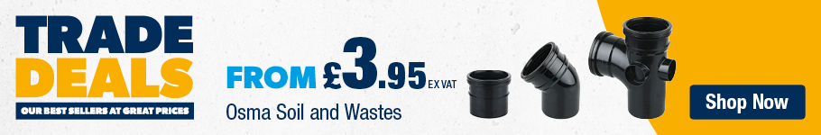 From £3.95 ex VAT on Osma Soil & Waste at City Plumbing